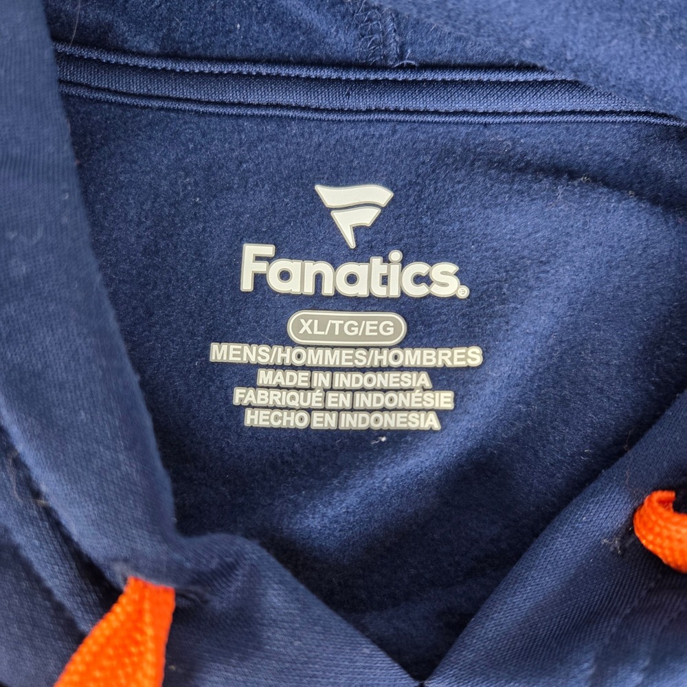 Fanatics Denver Broncos NFL Pullover Hoodie Mens XL Blue Orange Athletic - Picture 2 of 10